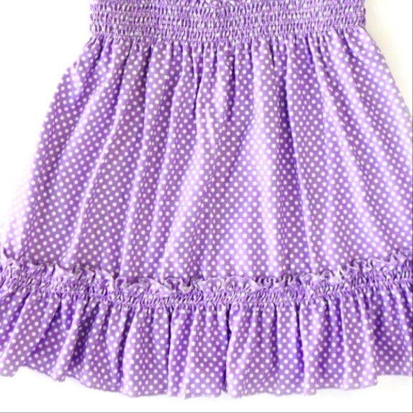 Purple Dot Ruffle Dress - Picture 2 of 2